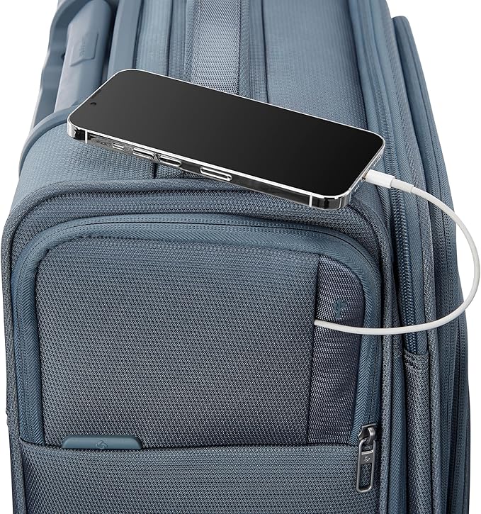 Samsonite UpLIFT Lightweight Softside Carry-On Luggage with Spinner Wheels - Expandable - Airline-Approved, Polyester Soft Suitcase for Ultra Light Travel - Cerulean Blue