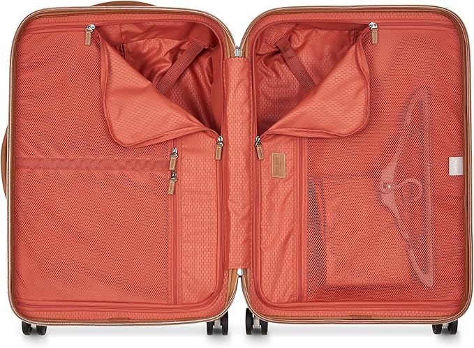 DELSEY PARIS Chatelet Air 2.0 Hardside Luggage with Spinner Wheels, Angora, Checked-Medium 24 Inch