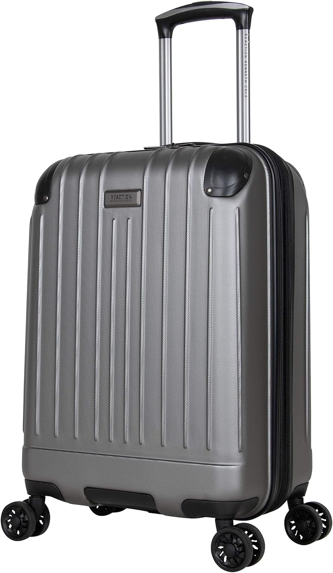 Kenneth Cole Reaction Flying Axis 20" Hardside Expandable 8-Wheel Spinner Carry-On Suitcase, Silver