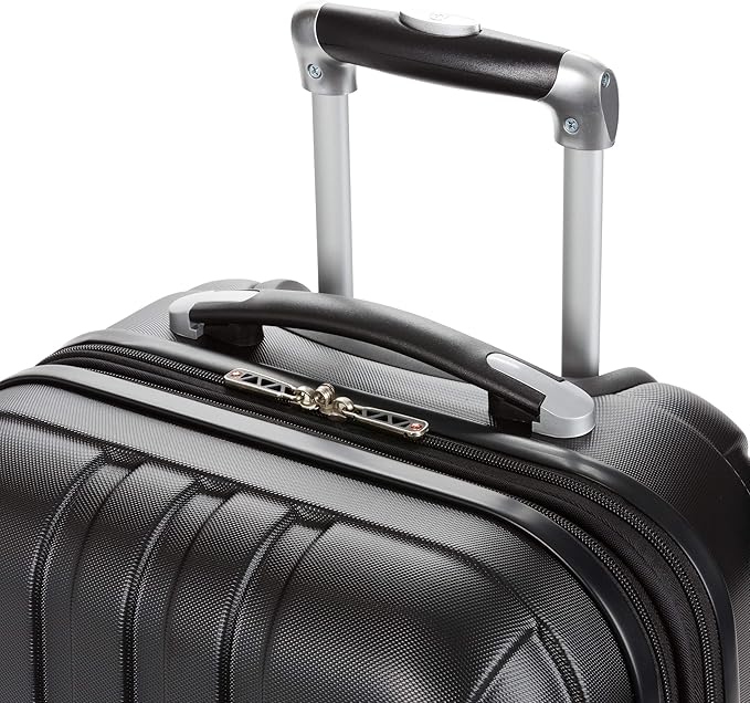 SwissGear 7585 Hardside Expandable Luggage with Spinner Wheels, Black, Carry-On 19-Inch