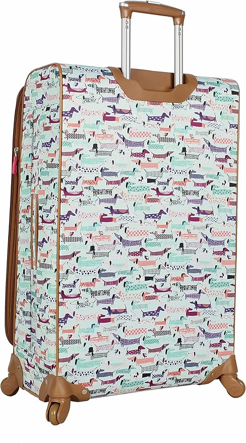 Lily Bloom Design Pattern 28" Luggage Softside Expandable With Double Spinner Wheels, Large Lightweight Suitcase Checked Bag For Women