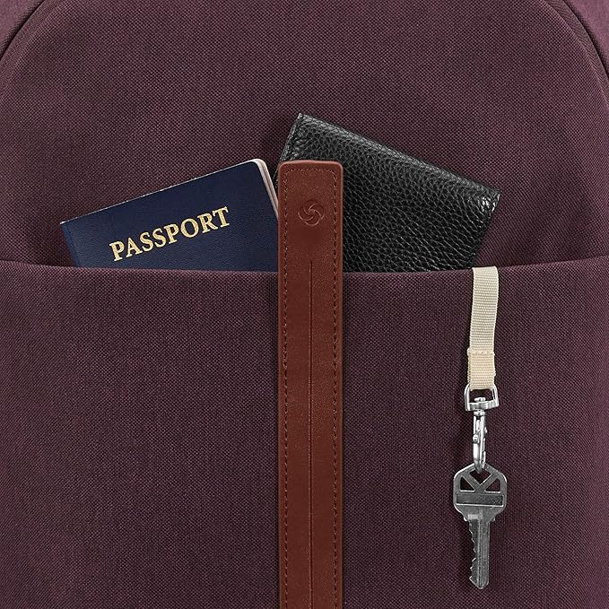 Samsonite Virtuosa Carry-On Travel Backpack with Padded Laptop Sleeve, Merlot