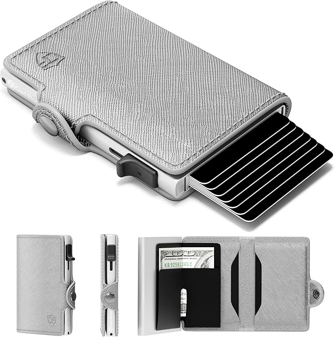 Conceal Plus Pop Up Wallet for Women – Slim Wallet for Small Purse & Crossbody Bag with Quick Card Access and RFID Blocking – Compact Card Holder (4-6 Card Capacity)