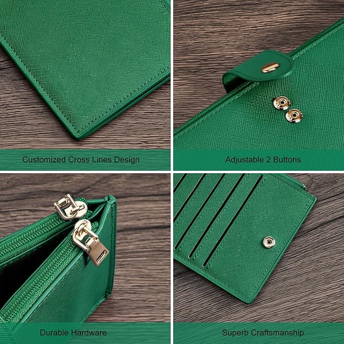 Travelambo RFID Wallet Women Large Size Bifold Multi Card Wallet Case with Zipper Pocke Credit Card Holder for Women