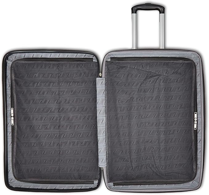 Samsonite Evolve SE Hardside Expandable Luggage with Double Spinner Wheels, Bass Black, 2PC Set (CO/L)