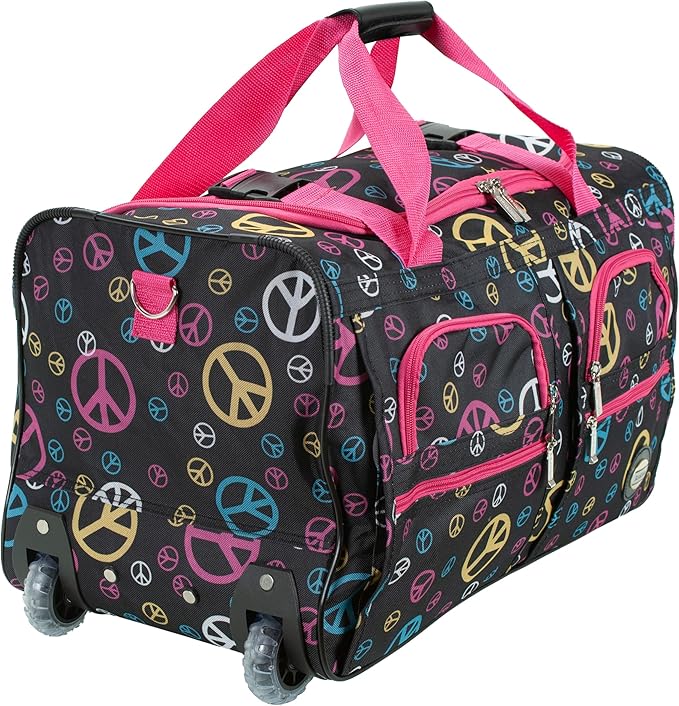 Rockland Rolling Duffel Bag, Black, 22"