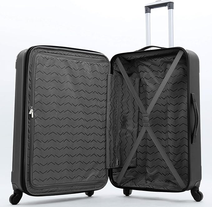 Travelers Club Midtown Hardside 4-Piece Luggage Travel Set, Black