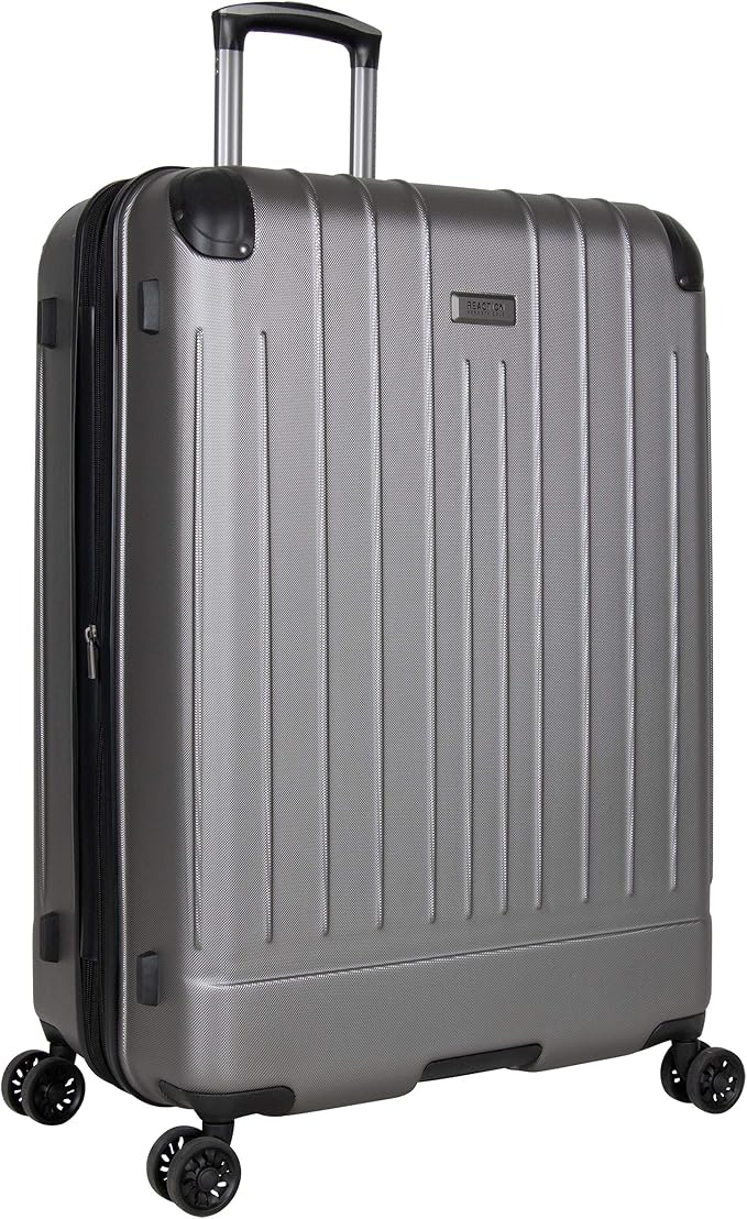 Kenneth Cole Reaction Flying Axis 28" Hardside Expandable 8-Wheel Spinner Check-Size Luggage, Silver