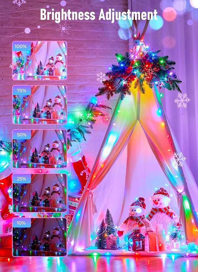 Minetom Color Changing String Lights,22 Colors 100 LED 33FT Outdoor Indoor Waterproof with Remote, Twinkle Christmas Lights, Plug in Fairy Lights for Halloween Easter Valentine's Xmas Party Decor