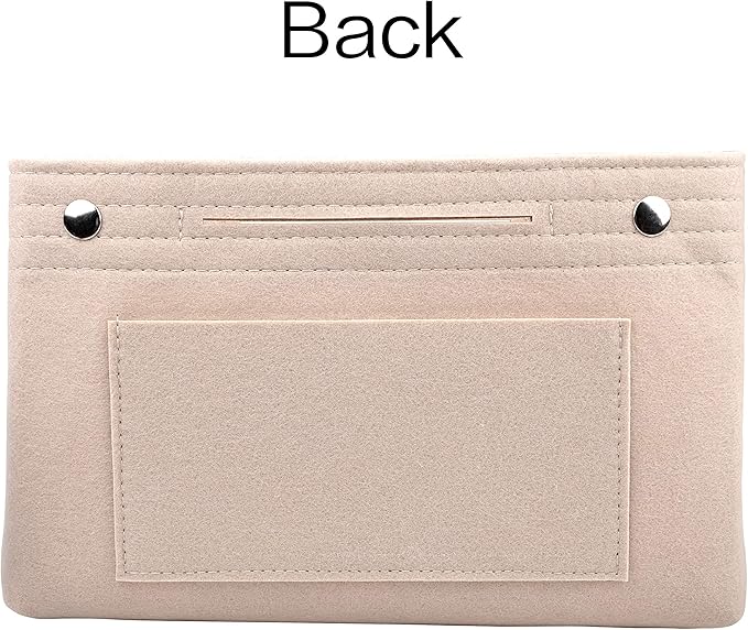 Vercord Felt Purse Tote Organizer Insert Divider Inside Handbag for Women Medium Beige, 11 inch x7.1 inch x3.5 inch