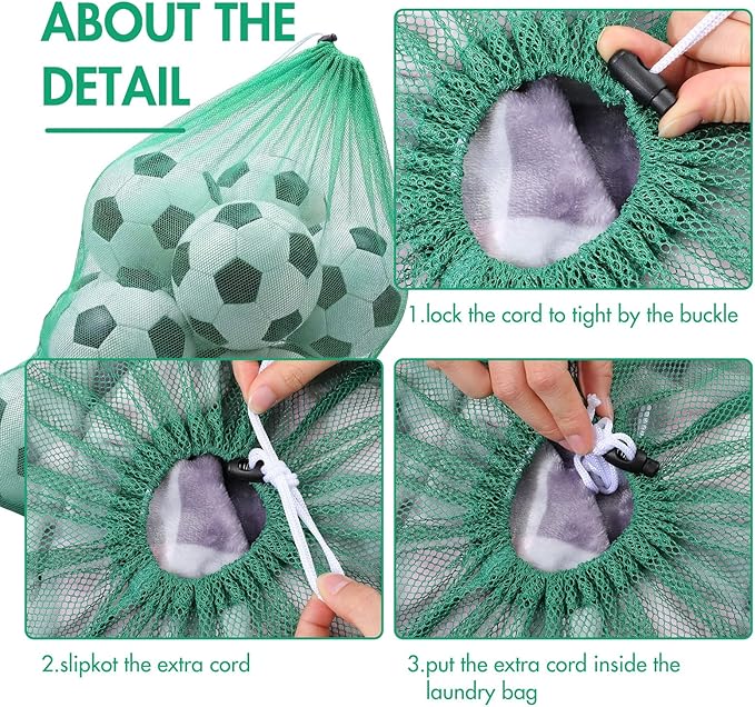 Berlune Large Mesh Laundry Bags, 24 x 36 Inch Bulk Wash Set with Drawstring for Commercial Use, Dorms, Vacation Rentals, Laundromats, Apartments & Facilities(Green,30)