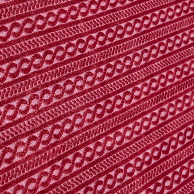 Extra Large Soft Cozy 120x138 Inches Seamless Oversized King Fleece Blanket - Huge 3D Jacquard Decorative 10'x11.5' California King Blanket for Bed, Sofa, Couch, Travel, Red Chain