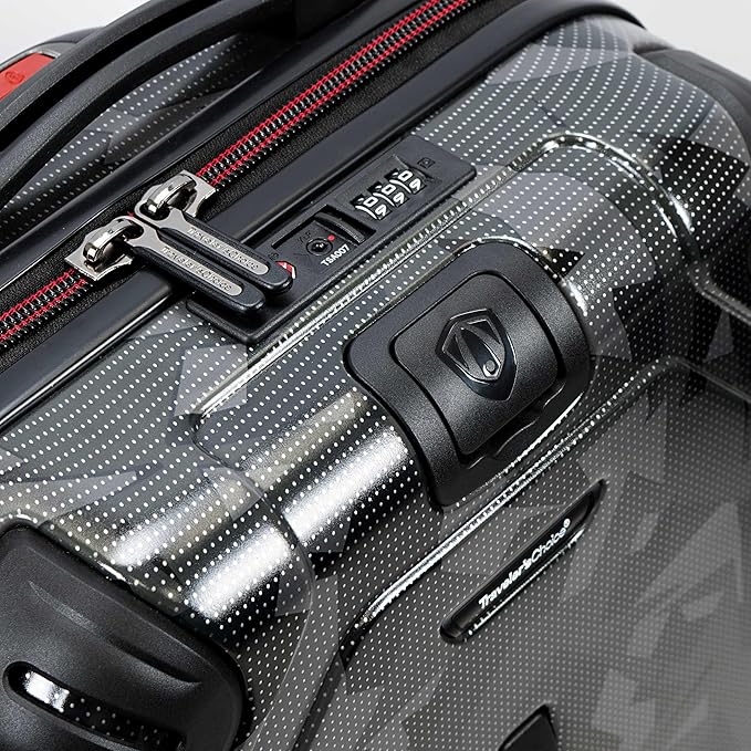 Traveler's Choice Maxporter II Polycarbonate Hardside Trunk with Spinner Wheels, Gray Camo, 22-Inch Carry-on Luggage