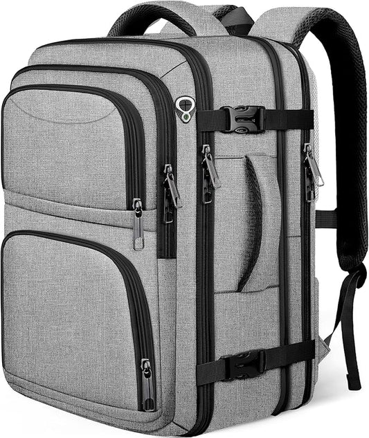 Extra Large Travel Backpack, Carry on Luggage Backpack TSA 18.4 inch Laptop Bag Flight Approved, Lightweight Business Luggage Bag, Travel Gifts for Men, Black
