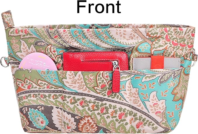 Vercord Handbag Purse Tote Pocketbook Organizer Insert Zipper Closure 11 Pockets 3 Sizes Many Colors