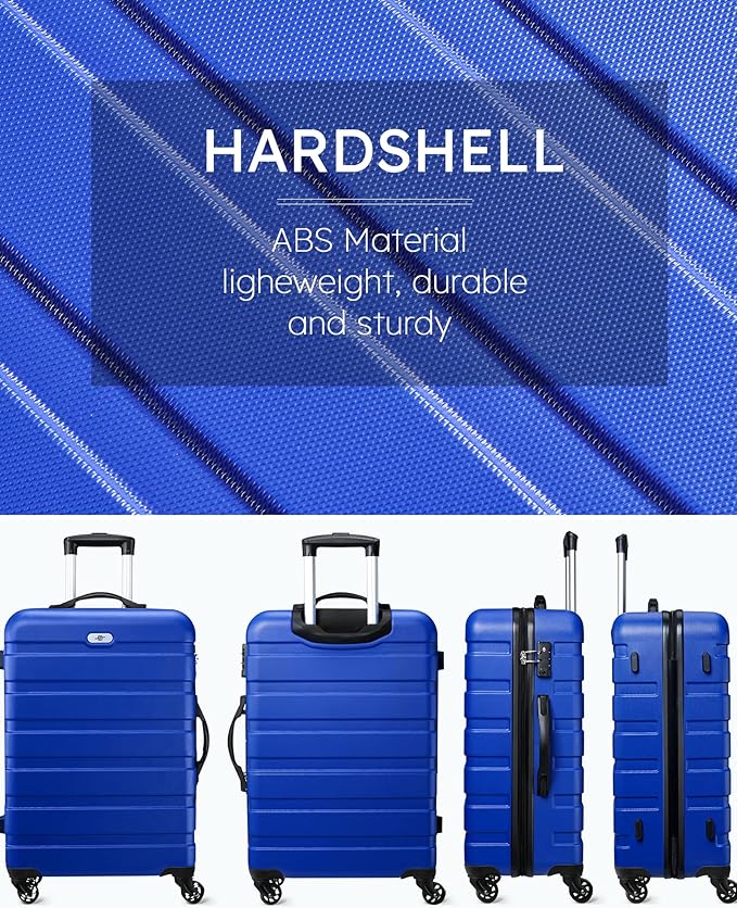 Suitour Luggage Sets 2 piece Carry on and Checked Luggage,Suitcases with Wheels 20/24 inch