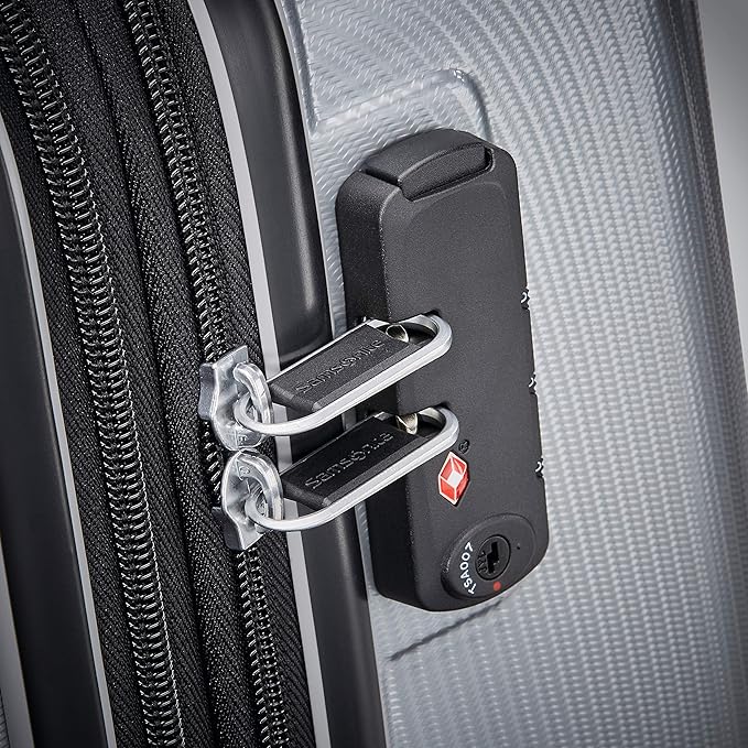 Samsonite Winfield 3 DLX Hardside Expandable Luggage with Spinners, Silver, 3-Piece Set (20/25/28)