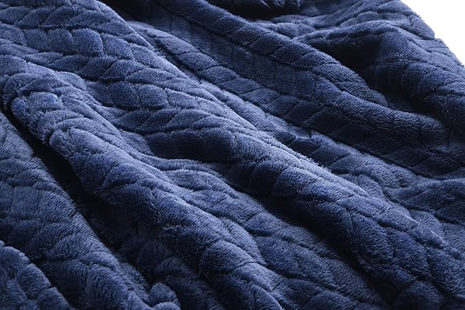 EverSnug Travel Blanket & Pillow 68x42 - Premium Ultra-Soft Microfleece 2 in 1 Compact & Packable Flight Blanket with Soft Bag Pillowcase, Hand Luggage Sleeve and Backpack Clip (Navy Blue)