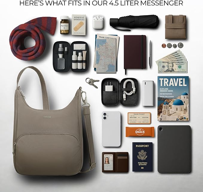 Travelon Anti-Theft Classic Essential Messenger Bag