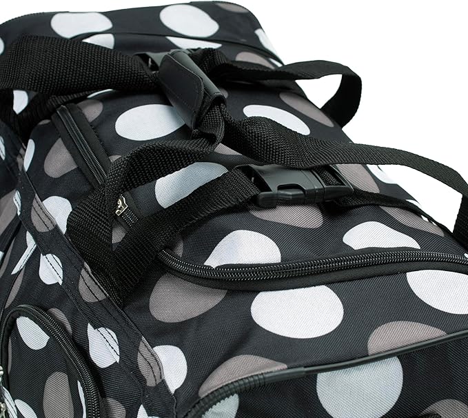 Rockland Rolling Duffel Bag, Black, 22"