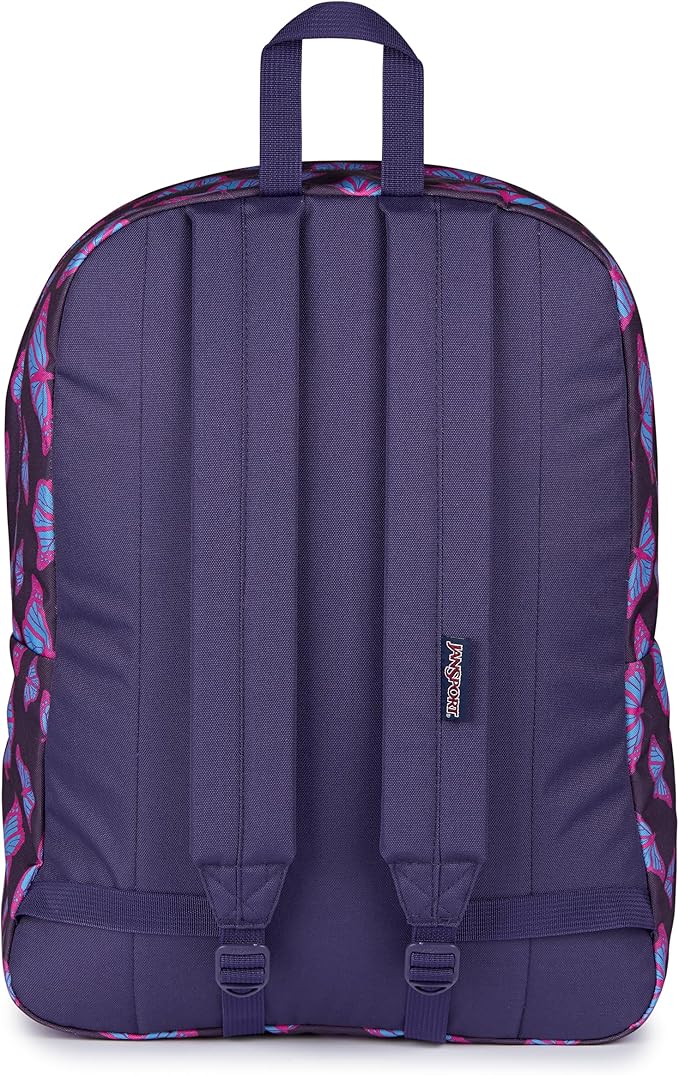 JanSport SuperBreak One Backpack - Durable, Lightweight Bag with 1 Main Compartment, Front Utility Pocket with Built-in Organizer, Premium Backpack, Flutter By Purple