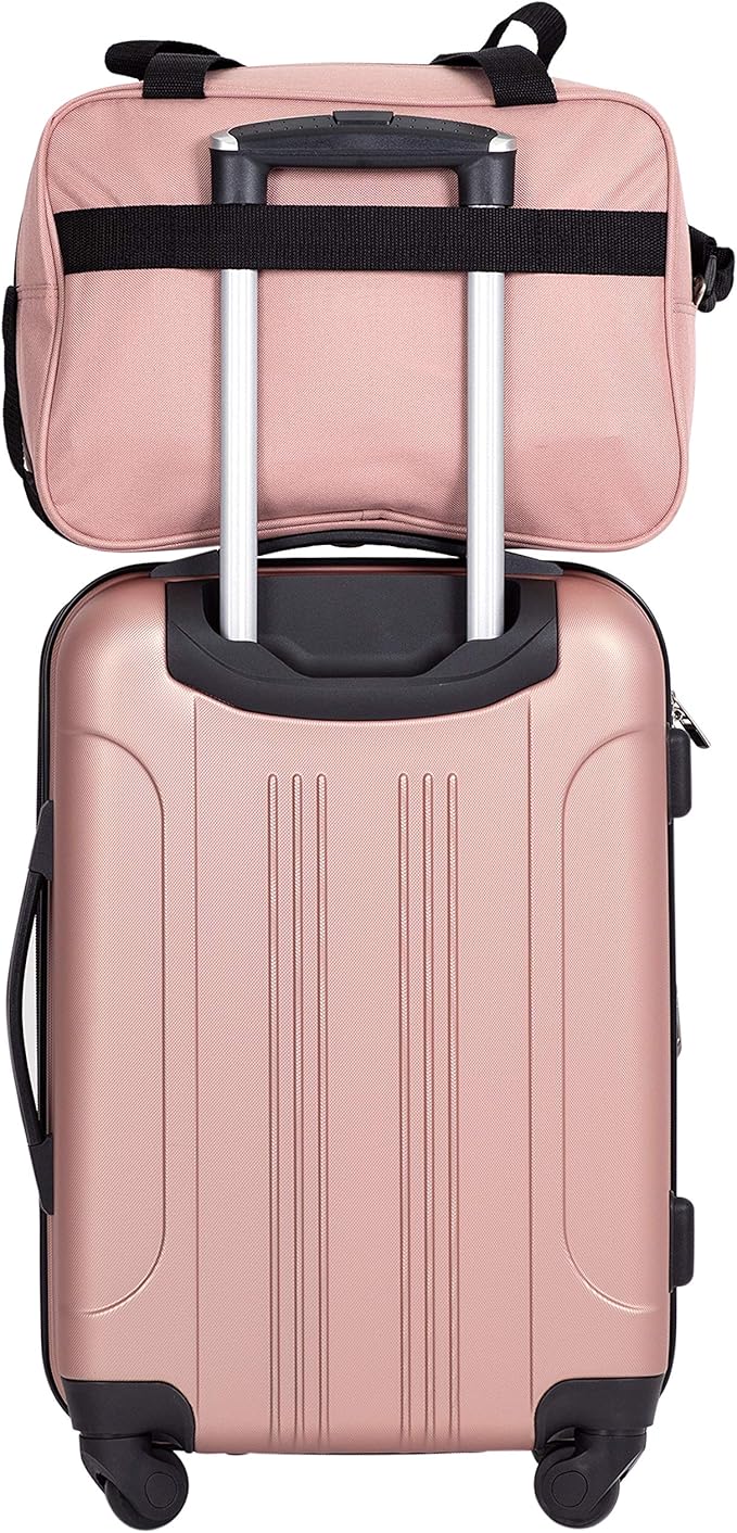 Travelers Club Midtown Hardside 4-Piece Luggage Travel Set, Rose Gold