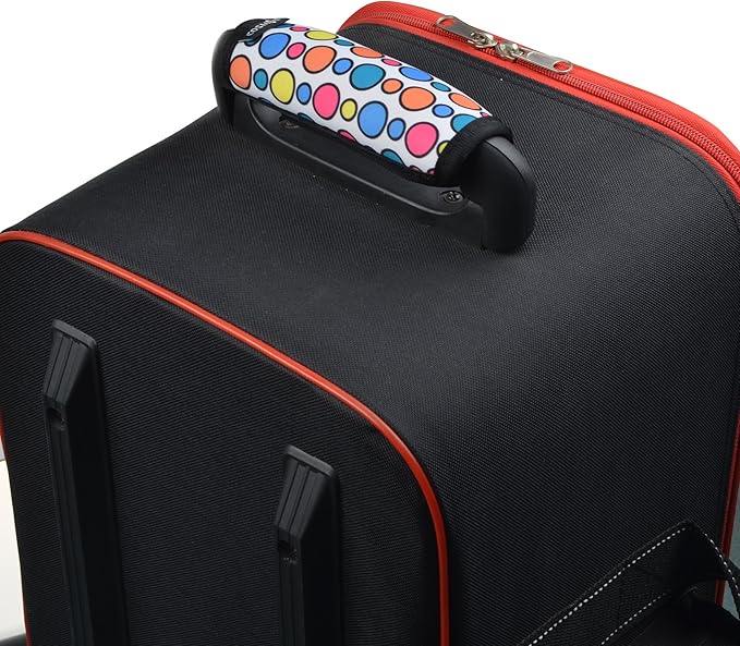 Cosmos 2 Pcs Luggage Handle Wraps Soft Neoprene Grip Handle Cover Detachable Luggage Identifier for Luggage Suitcase Travel Bag Trolley Case Travel Accessories (Polka Dot Pattern)