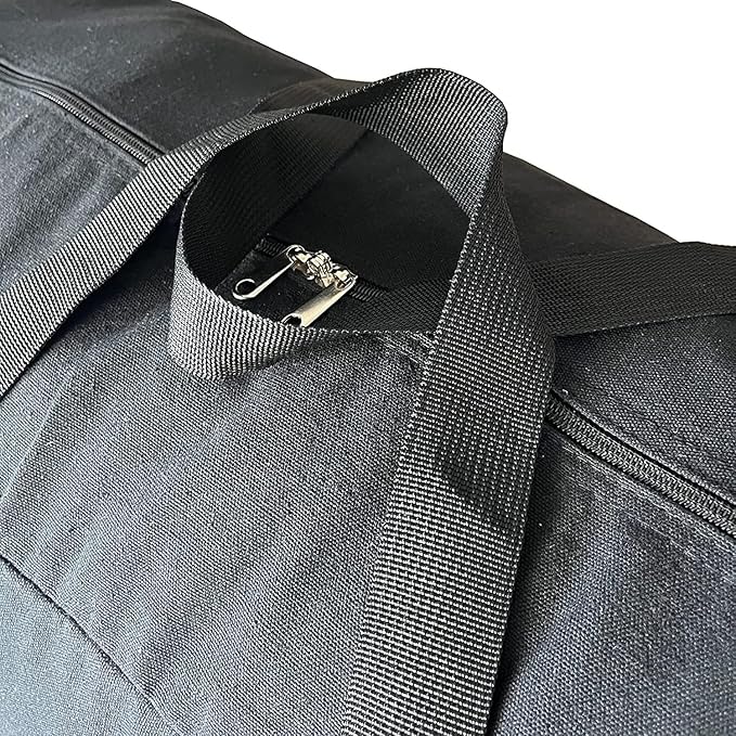 Extra Large Storage Canvas Duffle Bag for Travel, Black Oversized Giant Big Traveling Duffle Bag