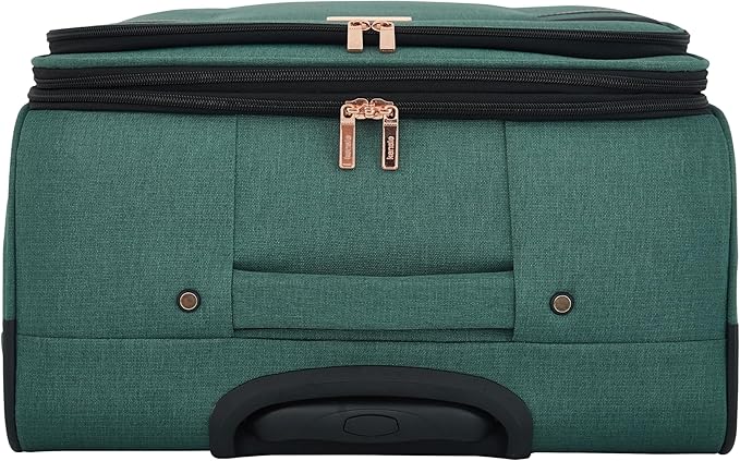 kensie Hudson Softside 3-Piece Spinner Luggage Set, Smoke Pine