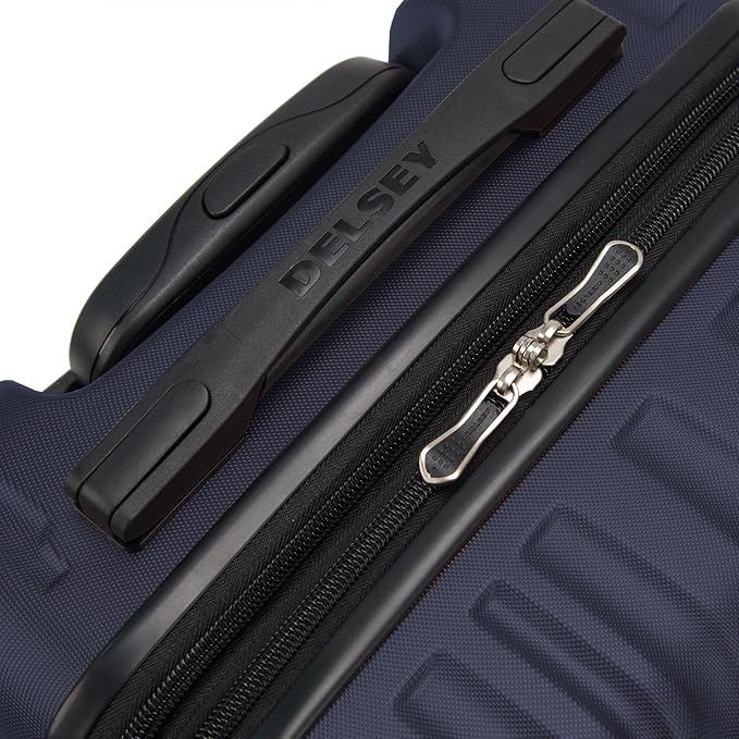 Delsey Alexis Lightweight Luggage Set 3 Piece, Double Wheel Hardshell Suitcases, Expandable Spinner Suitcase with TSA Lock and Carry On