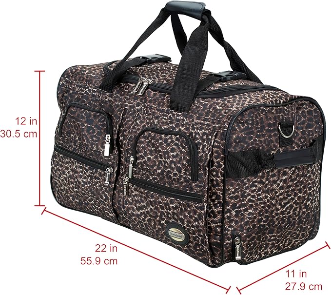 Rockland Rolling Duffel Bag, Black, 22"