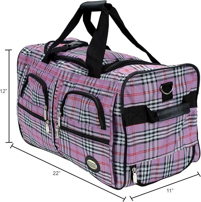 Rockland Rolling Duffel Bag, Black, 22"