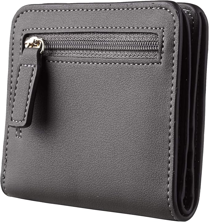Toughergun Women’s Small Slim Leather Wallet with RFID Protection, Compact Bifold Mini Purse with Clear ID Window