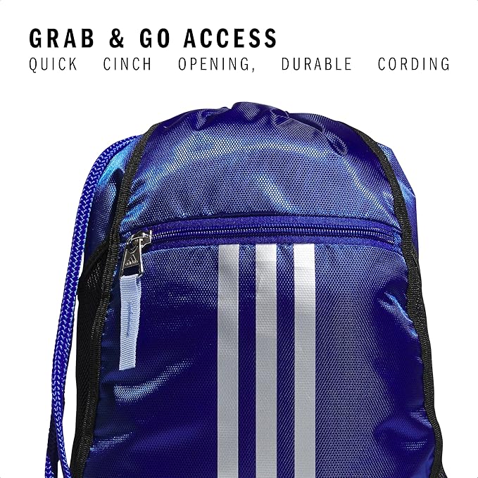 adidas Alliance Sackpack – Drawstring Backpack for Sports, Small Gym Bag