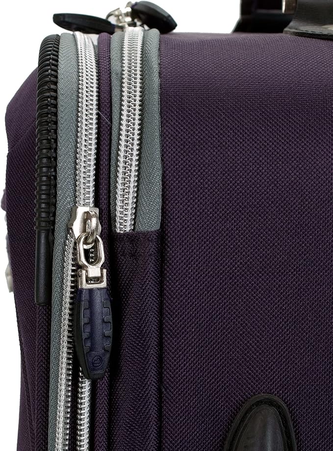 Rockland Pasadena Softside Spinner Wheel Luggage, Purple, Carry-On 20-Inch (F2281-PURPLE)