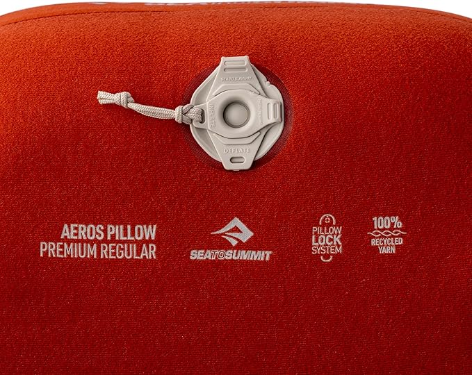 Sea to Summit Aeros Premium Inflatable Travel Pillow, Regular, Picante