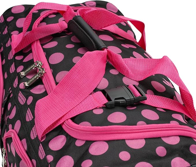 Rockland Rolling Duffel Bag, Black, 22"