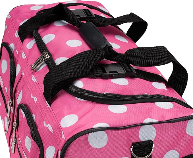 Rockland Rolling Duffel Bag, Black, 22"