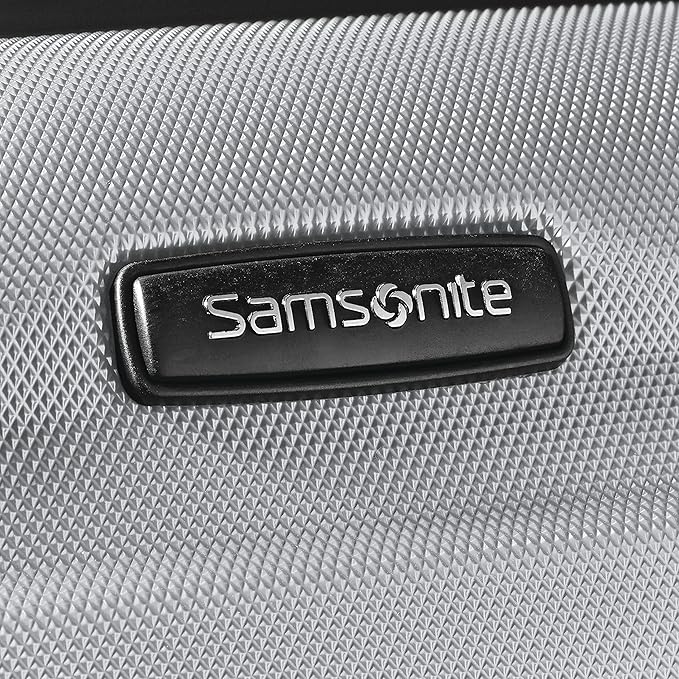 Samsonite Omni PC Hardside Expandable Luggage with Spinner Wheels, Silver, Checked-Large 28-Inch