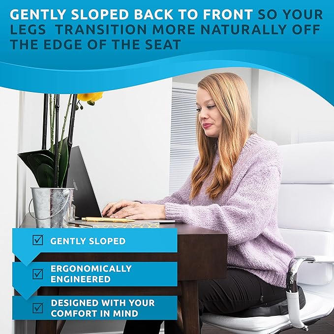 Premium Large Donut Pillow for Tailbone Pain Relief - Hemorrhoid Pillow for Sitting, Coccyx Support, Postpartum Recovery, Pressure Sores, Post Surgery and Sciatica, Orthopedic Donut Seat Cushion
