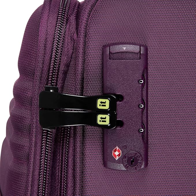 It Luggage Circulator 32" Softside Checked 8 Wheel Expandable Spinner, Italian Plum