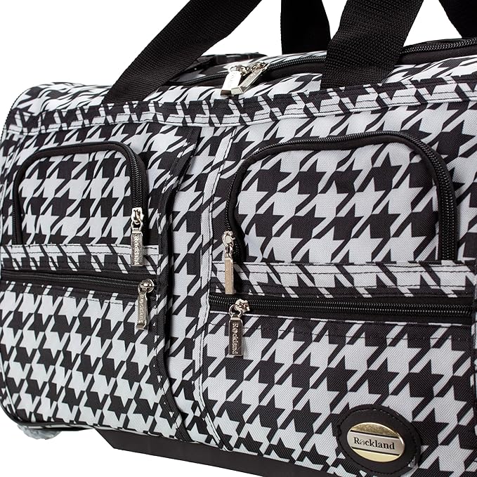Rockland Rolling Duffel Bag, Black, 22"