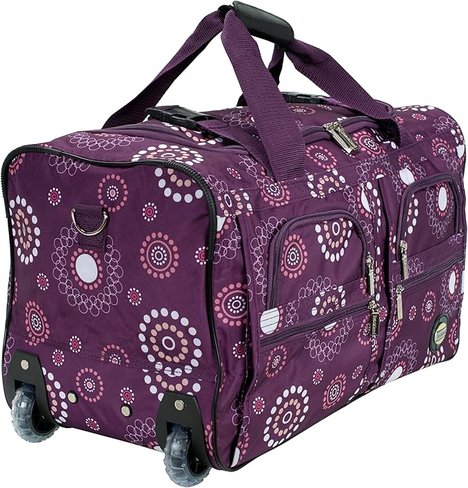 Rockland Rolling Duffel Bag, Black, 22"