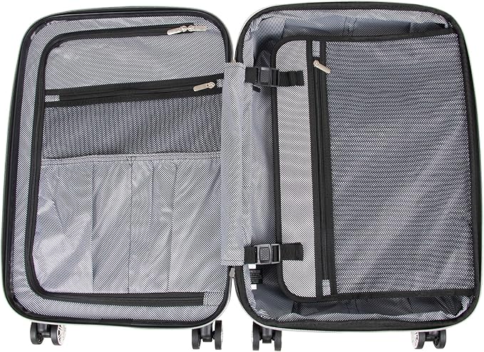 Kenneth Cole REACTION Diamond Tower Collection Lightweight Hardside Expandable 8-Wheel Spinner Travel Luggage, Rose Champagne, 2-Piece Set (20" & 28")