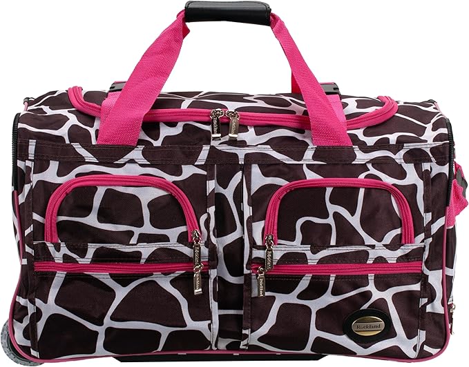 Rockland Rolling Duffel Bag, Black, 22"