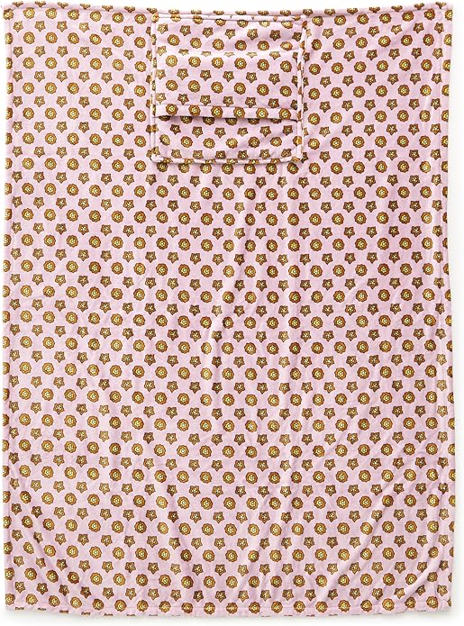 Vera Bradley Women's Fleece Plush Throw Blanket, Mini Flower Dot Lavender Frost, One Size