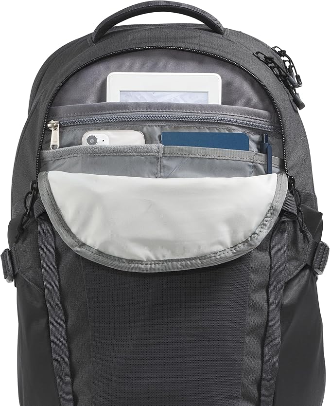 The North Face Recon Everyday Laptop Backpack - Daypack, Water Repellent, Laptop Sleeve, 2 Water Bottle Pockets, Asphalt Grey Light Heather/TNF Black-NPF, One Size