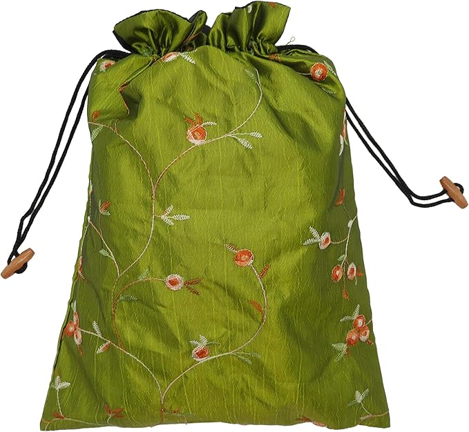 4pcs Embroidered Silk Flower Design Jacquard Travel Bag, Lingerie Bags Underwear Bags Laundry Bags Shoe Bags for Travel Storage for Men Women Washable Cloth Shoe Bags
