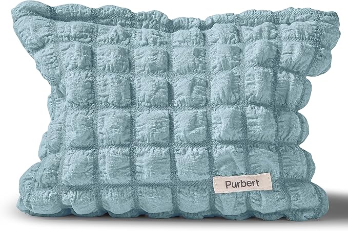 Makeup Bag, Bubble Cloud Travel Cosmetic Bag Organizer, Large Capacity Toiletry Make Up Bags with Zipper for Women and Girls, Blue