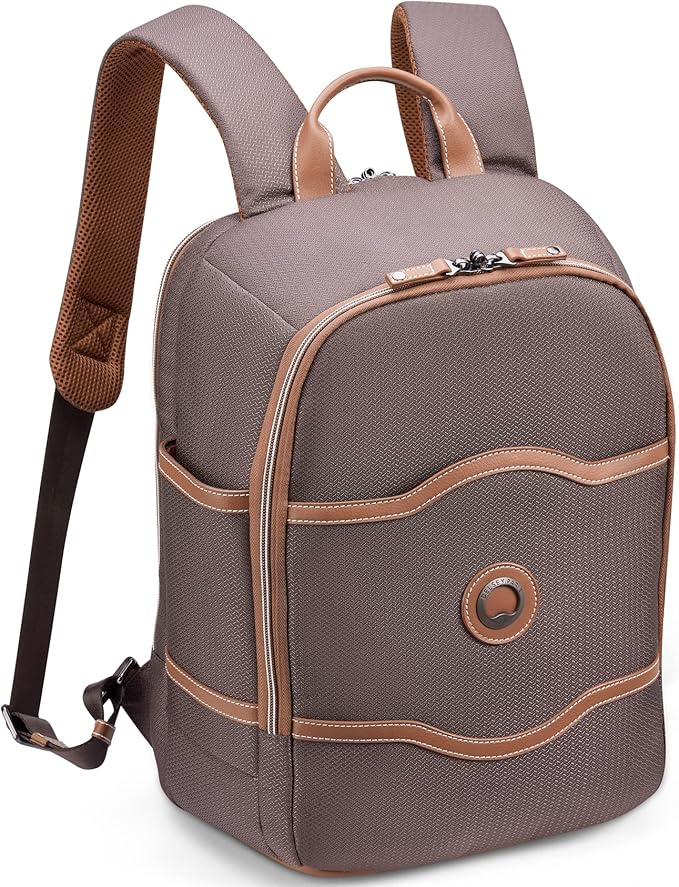 DELSEY PARIS Chatelet Air 2.0 Hardside Luggage with Spinner Wheels, Chocolate Brown, 2 Piece Set, (20/Backpack)